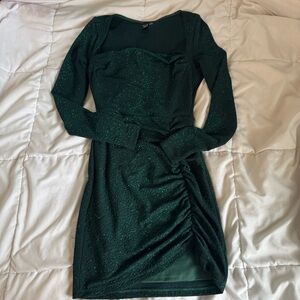 Green sparkly Windsor dress